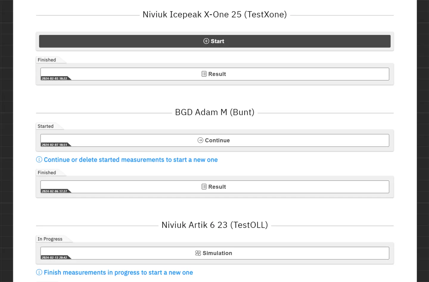 Measurement overview